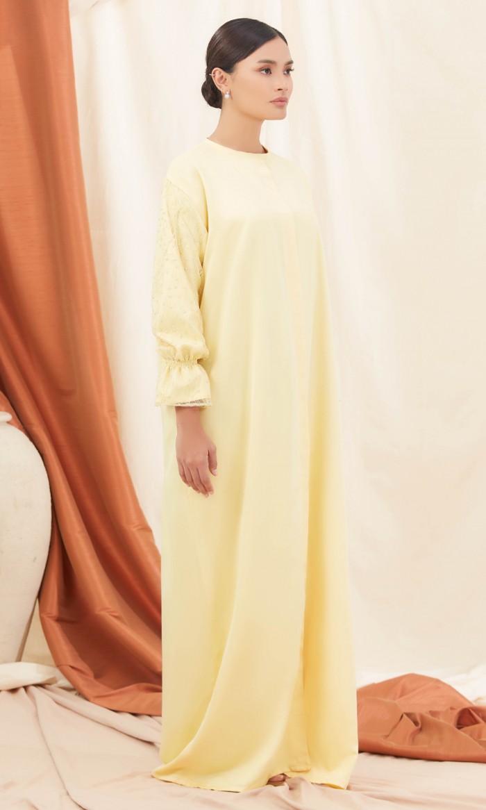 Jacinta Dress in Buttermilk Yellow