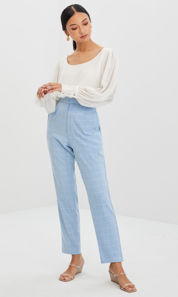 Jane Crop Pants in Powder Blue