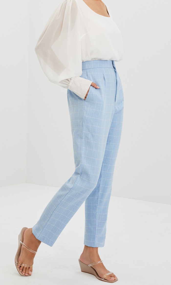 Jane Crop Pants in Powder Blue