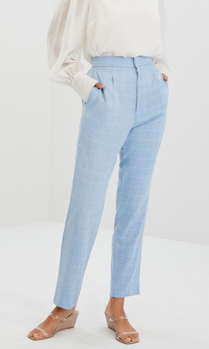 Jane Crop Pants in Powder Blue