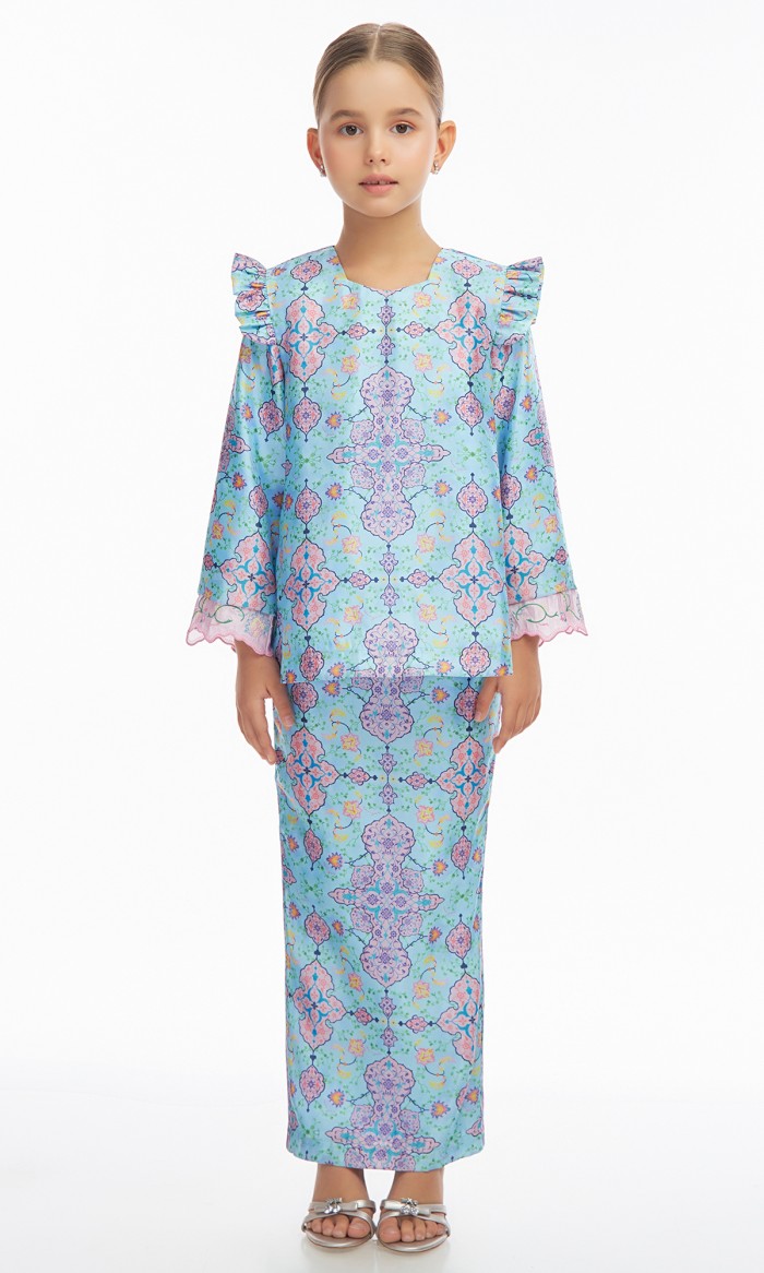 Janeyce Kurung Kids in Baby Blue