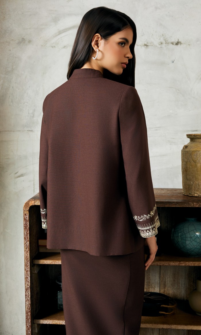 Kaseh Kurung in Dark Brown