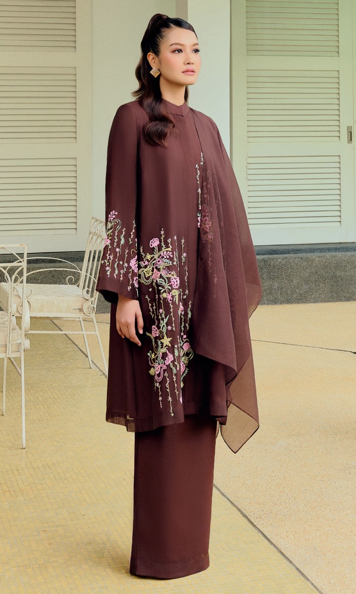 Khaleeda Kurung 3.0 in Rich Brown