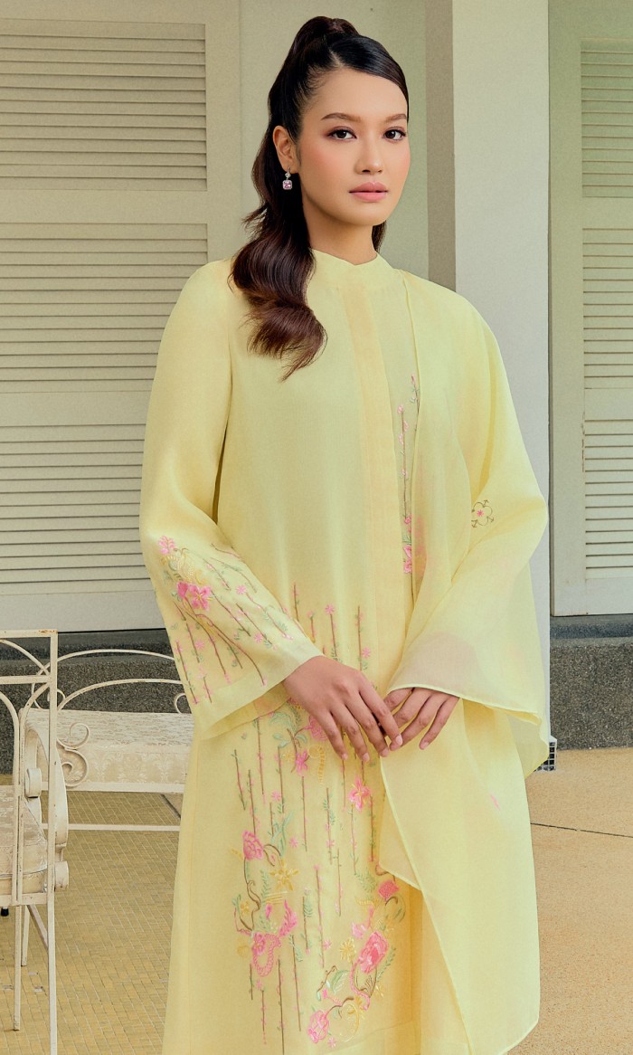 Khaleeda Kurung 3.0 in Flax Yellow