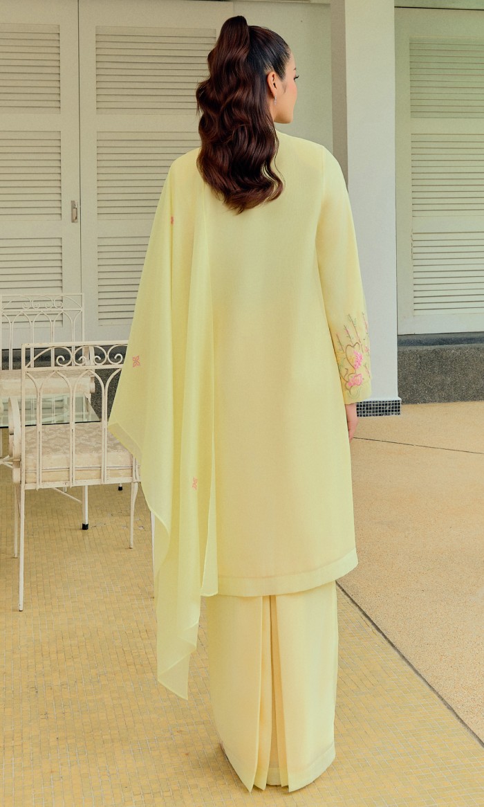 Khaleeda Kurung 3.0 in Flax Yellow