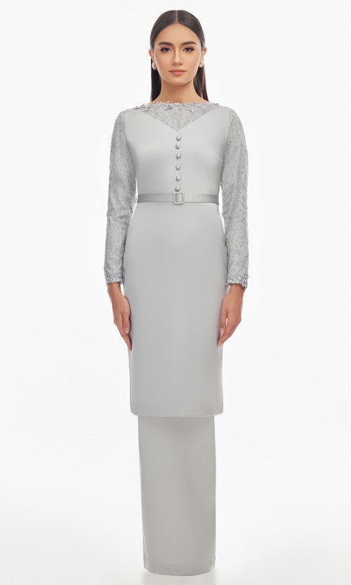 Kamila Kurung in Passive Grey