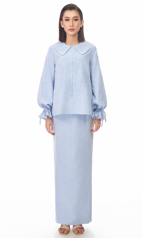 Lenora Kurung in Delicate Blue