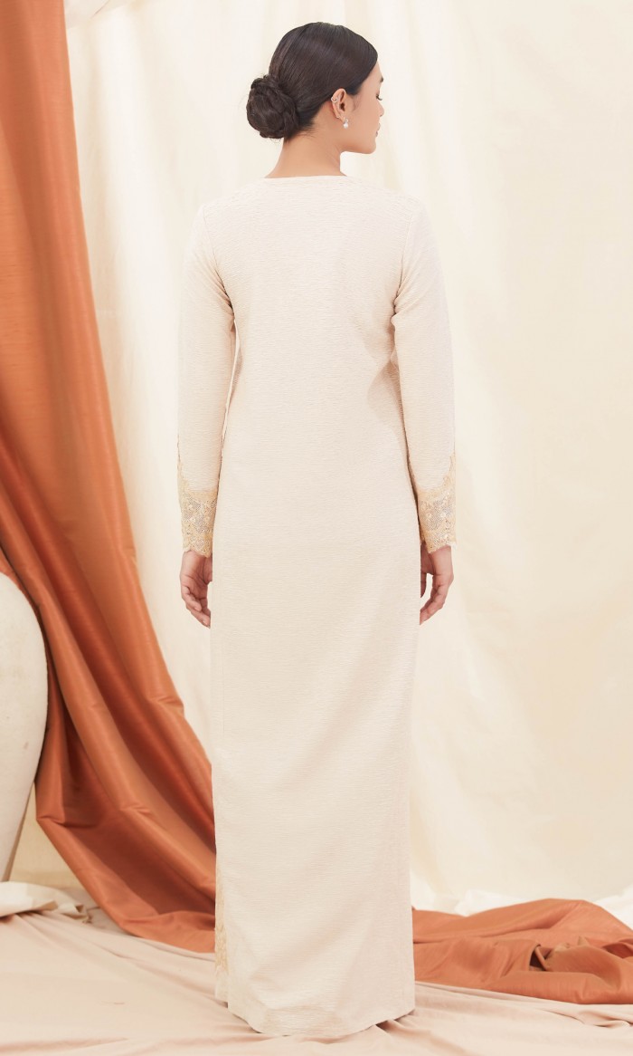Leora Dress in Walnut Cream