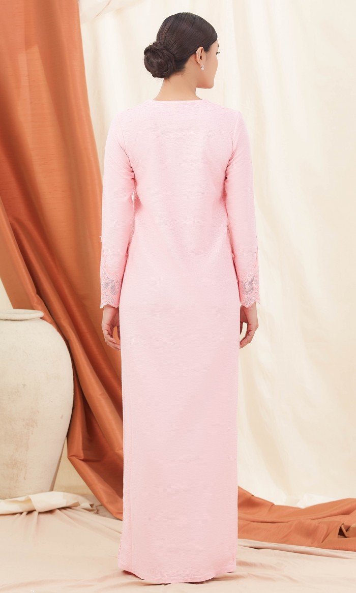 Leora Dress in Flamingo Pink