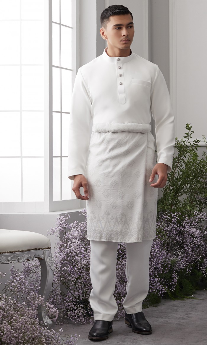 Mansour Baju Melayu in Off White