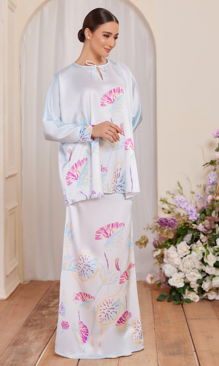 Milla Kurung in Crystal Blue