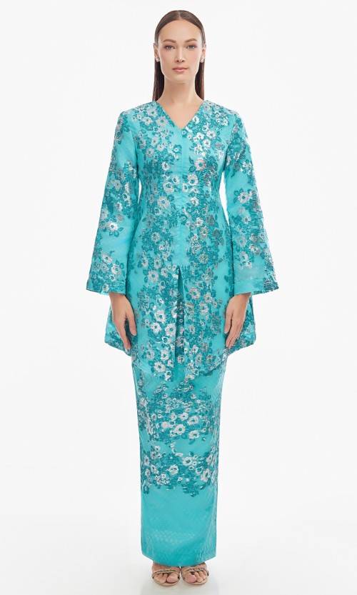 Moona Kurung in Caribbean Turquoise