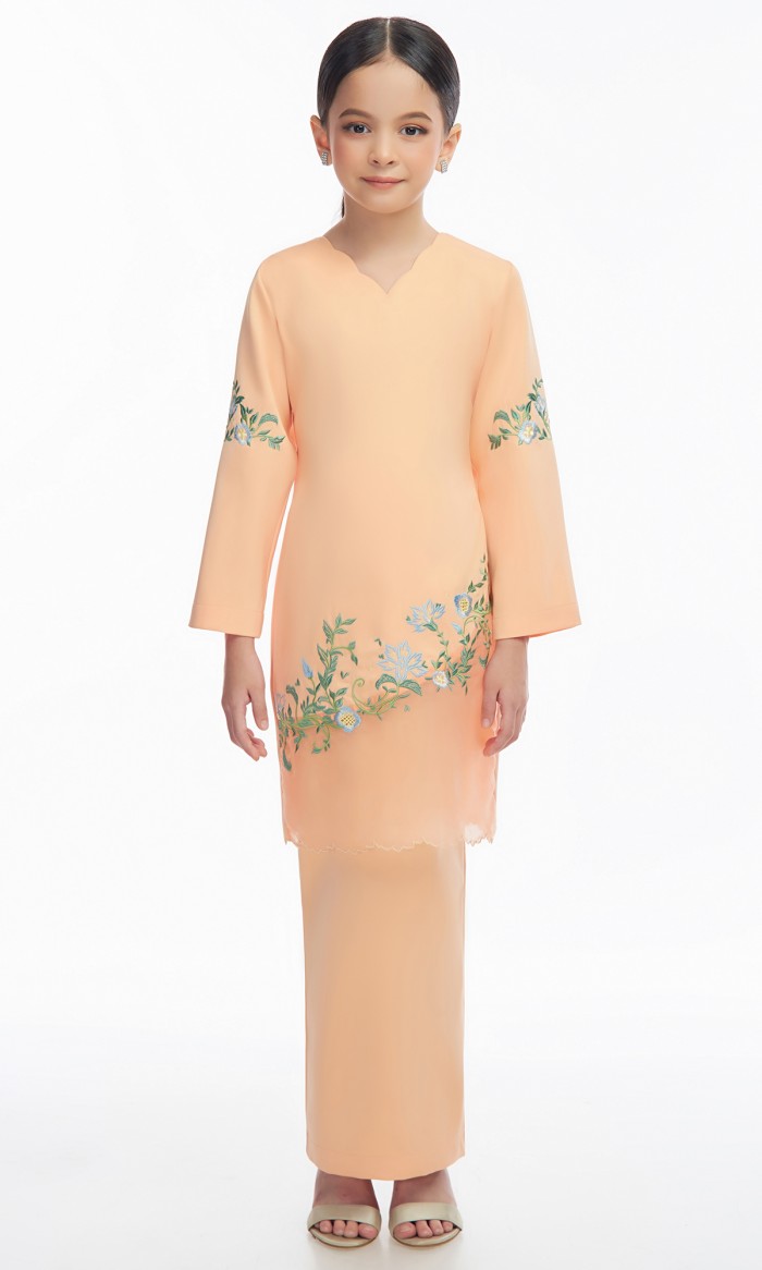 Mirabel Kurung Kids in Cantaloupe Orange