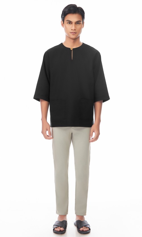 Nadhim Kurta in Black