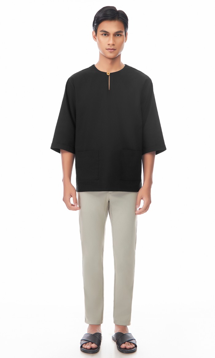 Nadhim Kurta in Black