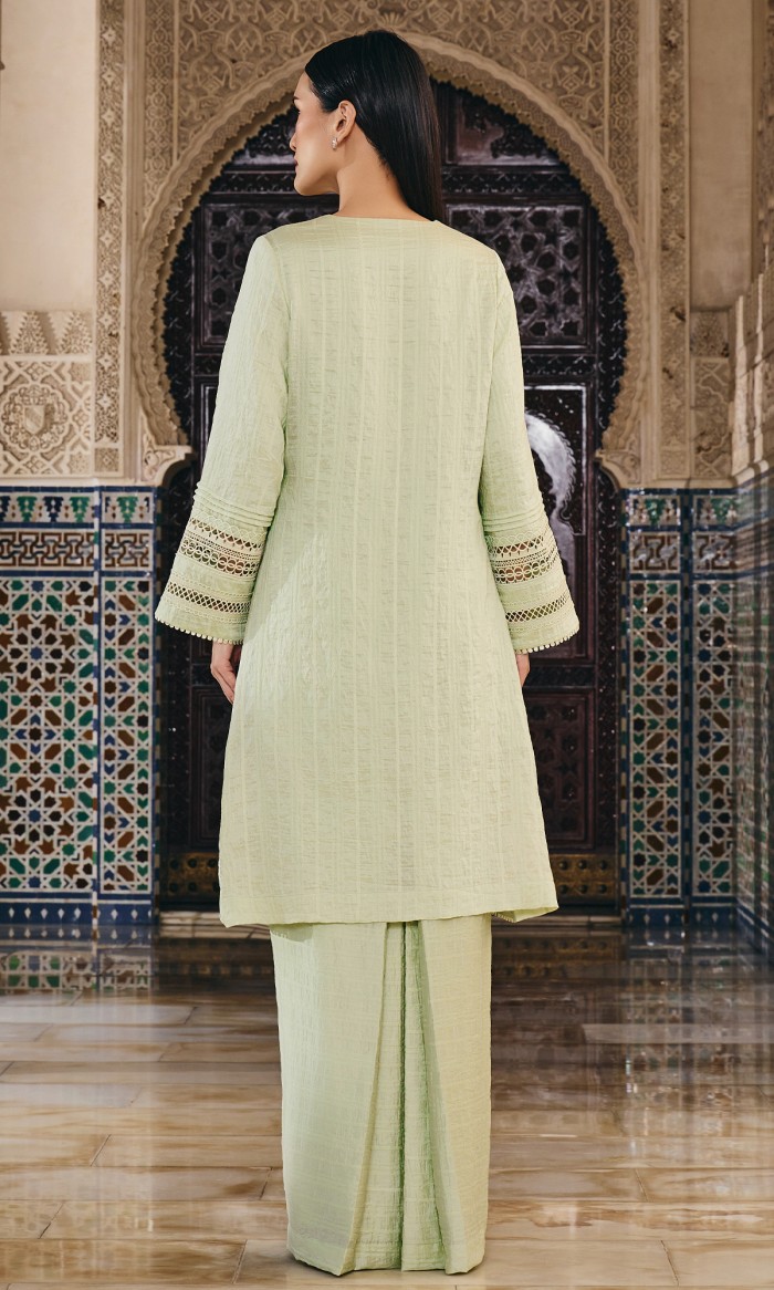 Nameena Kurung in Tea Green