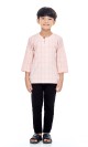 Nasser Kurta Kids in Pink Flutter