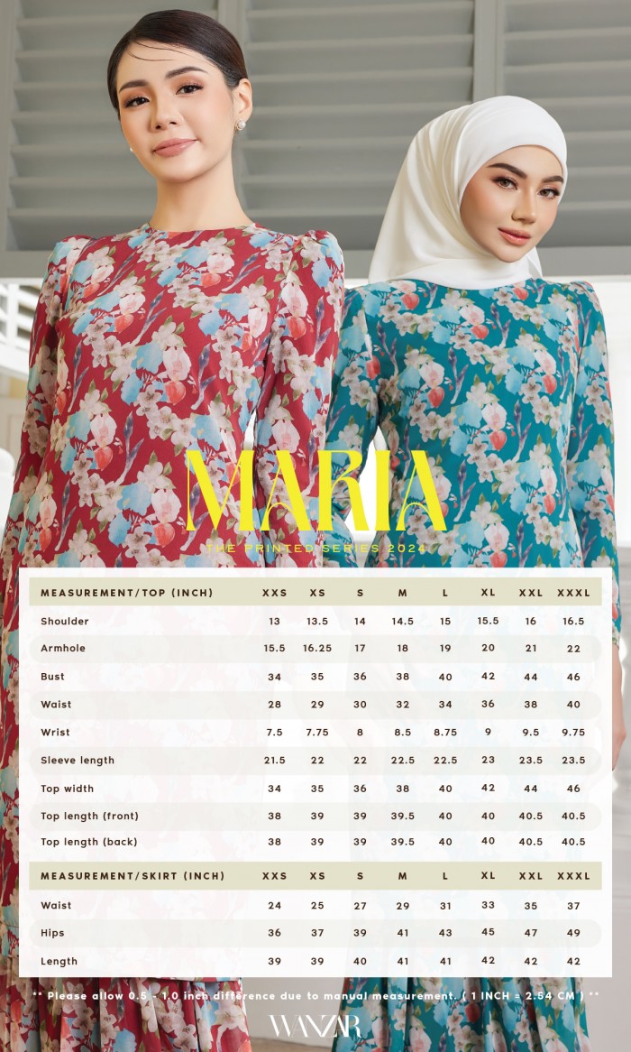 Maria Kurung in Merlot Maroon