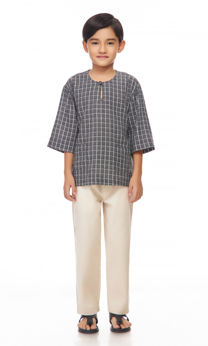 Nuh Kurta Kids in Dim Gray