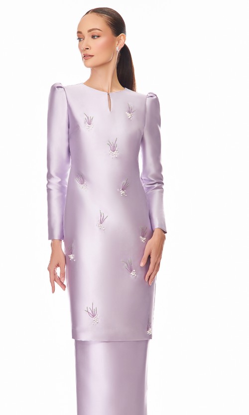 Oceanna Kurung in Lavender Blush