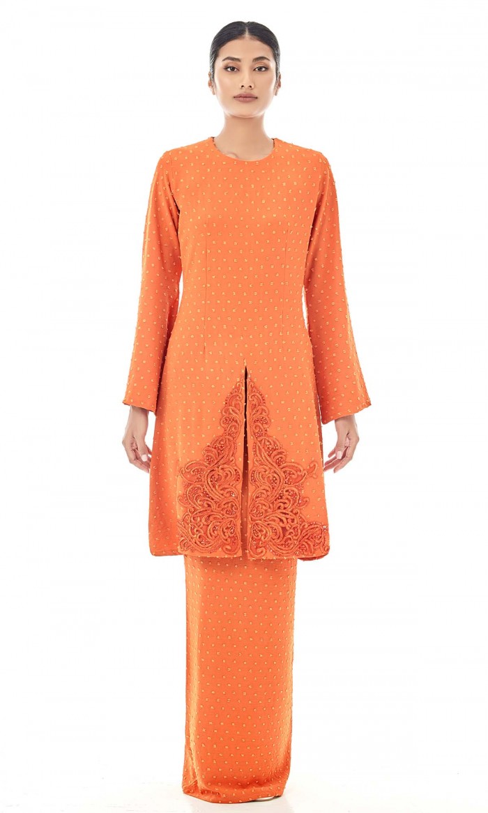 Quinn Kurung in Pumpkin Orange
