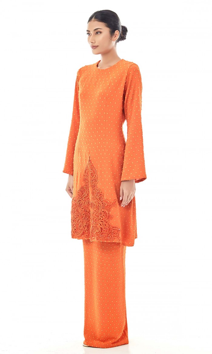 Quinn Kurung in Pumpkin Orange