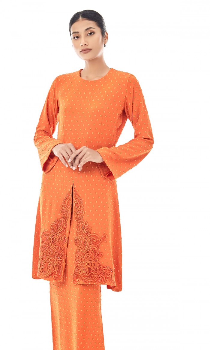Quinn Kurung in Pumpkin Orange