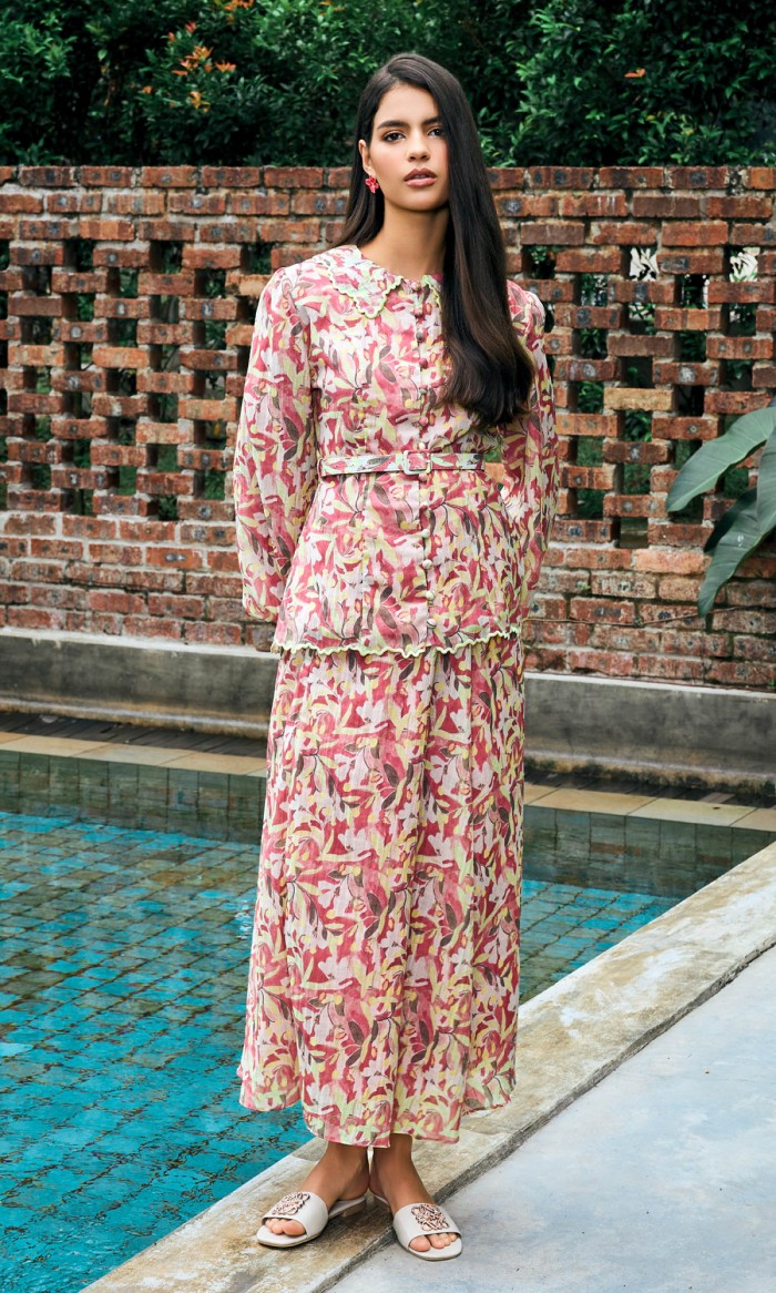 Solene Set in Sunfire Red