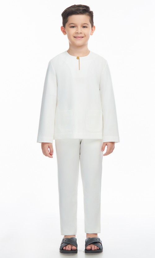 Zayyan Teluk Belanga Kids in Frost White