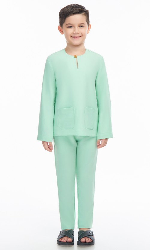 Zayyan Teluk Belanga Kids in Mint Green