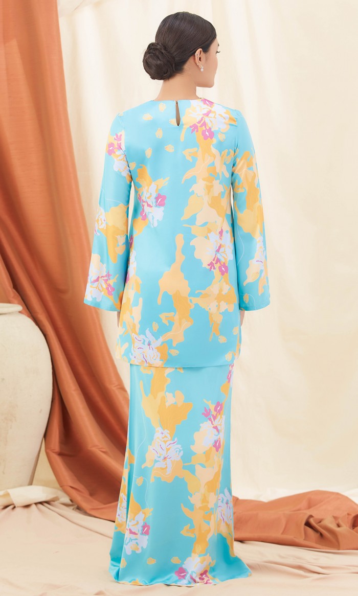 Thaddea Kurung in Aqua Blue