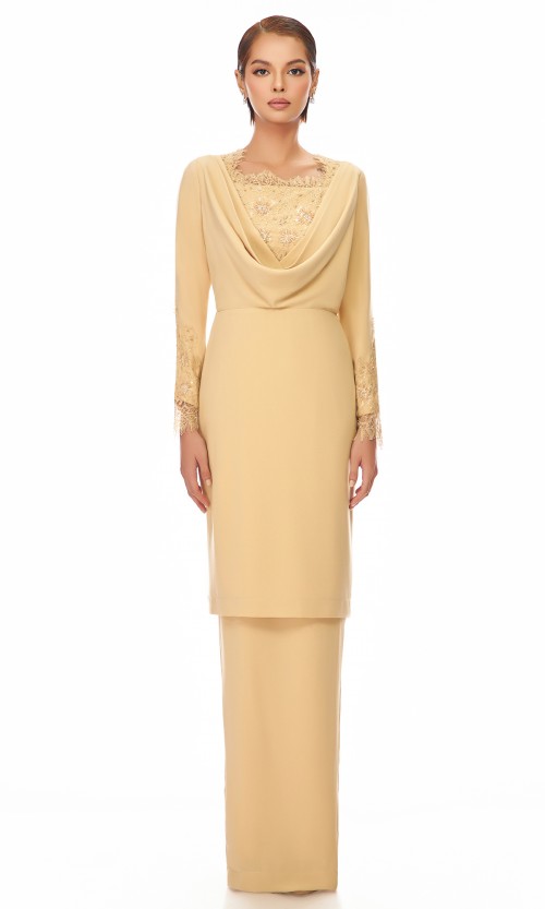 Thaliya Kurung in Dusky Citron