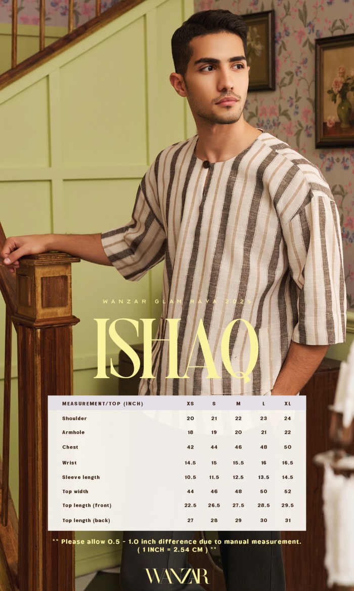 Ishaq Kurta in Russet Brown