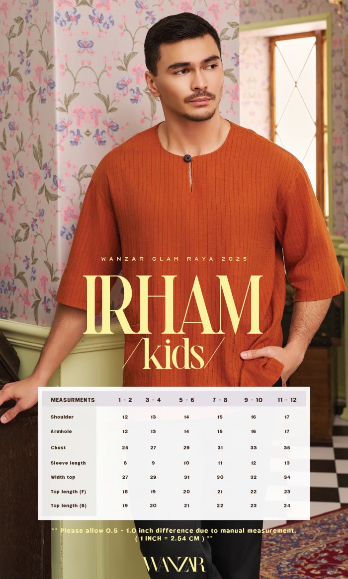 Irham Kurta Kids in Light Sky Blue