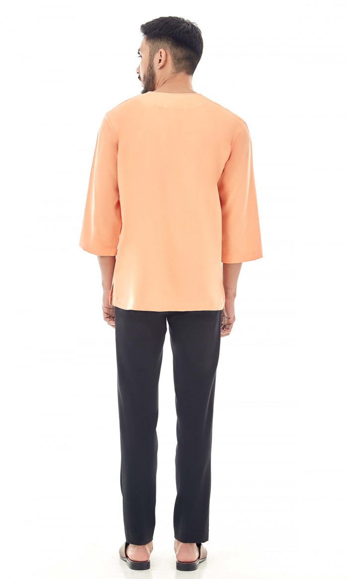 Ziyad Kurta in Melon Orange