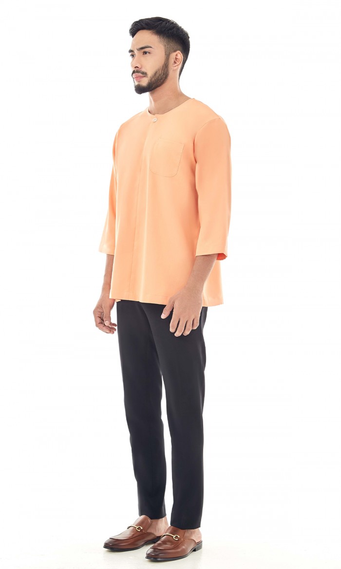 Ziyad Kurta in Melon Orange