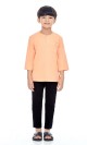 Ziyad Kurta Kids in Melon Orange
