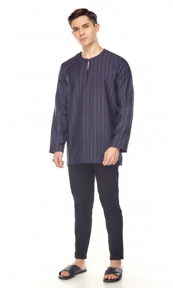 Zeki Kurta in Midnight Blue