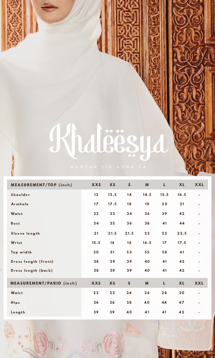 Khaleesya Kurung in Lacey White