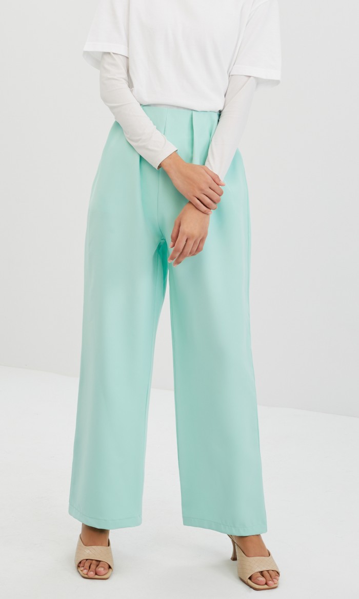 Kate Palazzo in Mint Green