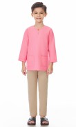 Nadhim Kurta Kids in Hot Pink