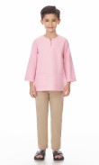 Nadhim Kurta Kids in Icy Pink