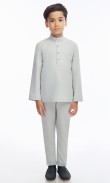 Harraz Baju Melayu Kids in Glacier Grey