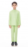 Aaryan Baju Melayu Kids in Mint Green