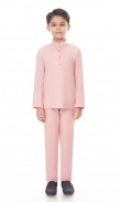 Aaryan Baju Melayu Kids in Pastel Pink