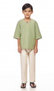 Ilham Kurta Kids in Sage Green