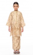 Mauven Kurung Kids in Beige Cream