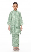 Mauven Kurung Kids in Celadon Green