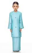 Paulina Kurung Kids in Soft Cyan
