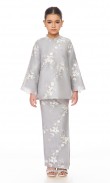 Petra Kurung Kids in Medium Gray